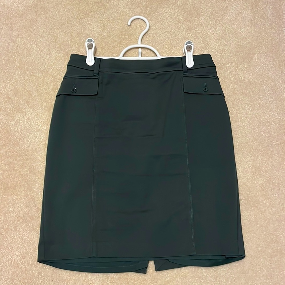 White House Black Market Army Green Pencil Skirt